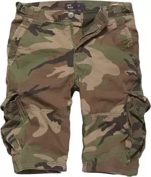 Image of Vintage Industries Terrance Short Cargo Trousers woodland