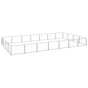 Image of Vidaxl Dog Kennel Silver 28 M Steel