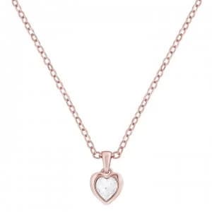 Image of Ted Baker HANNELA Crystal Heart Pendant - Rose Gold- Crystal