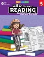 Image of 180 days of reading grade 5 daily reading workbook for classroom and home r