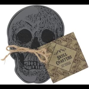 Image of Set Of 4 Skull Coasters