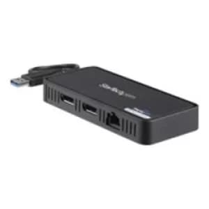 Image of STARTECH USBA2DPGB USB TO DUAL DISPLAYPORT MINI DOCKING STATION 4K GBE USB 3.0 Laptops Laptop Docking Stations