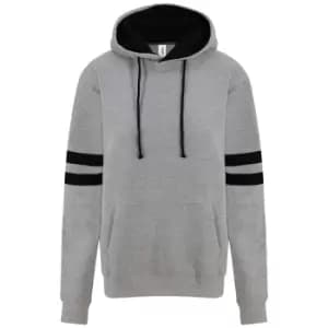 Image of AWDis Unisex Adults Game Day Hoodie (XS) (Heather Grey/Deep Black)