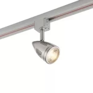 Image of Adjustable Ceiling Track Spotlight Satin Chrome Single GU10 Lamp Bulb Downlight