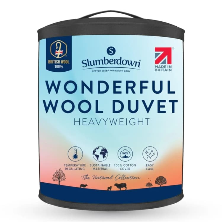 Image of Slumberdown Wonderfully Wool Duvet - Heavyweight - White White VLIJQ Unisex King