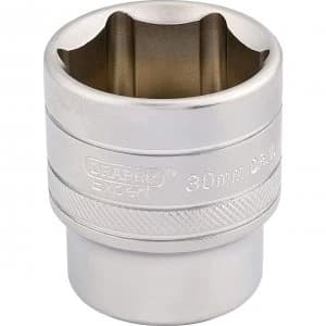 Image of Draper 1/2" Drive Satin Finish Hexagon Socket Metric 1/2" 30mm