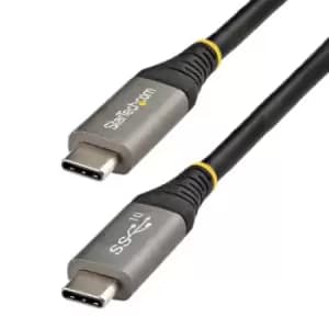 Image of StarTech.com USB31CCV1M USB cable 1m USB 3.2 Gen 2 (3.1 Gen 2) USB C Black Grey