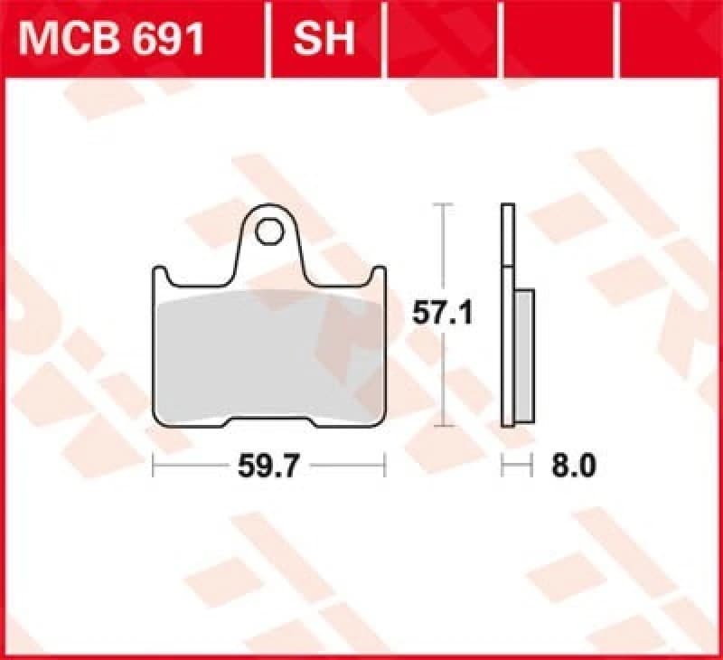 Image of TRW Lucas Brake lining MCB691