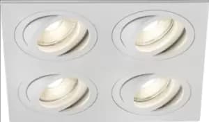 Image of KnightsBridge Ambar Quad Tilt Square Downlight White