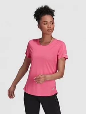 Image of adidas Run It Tee, Pink, Size L, Women