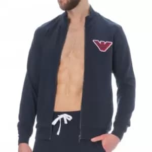 Image of Emporio Armani Stretch French Terry Vest - Navy M