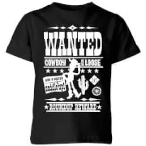 Image of Toy Story Wanted Poster Kids T-Shirt - Black - 9-10 Years