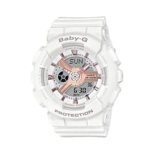Image of Casio BABY-G BA-110 Series Analog-Digital Watch BA-110RG-7A - White