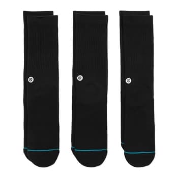 Image of Stance Stance Icon 3 Pack Socks - Black