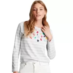 Image of Joules Womens Harbour Luxe Relaxed Heavyweight Jersey Top UK 12- Bust 37' (94cm)