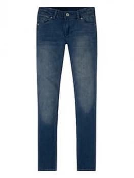 Image of Levis Girls 711 Skinny Jeans - Mid Wash, Size Age: 10 Years, Women