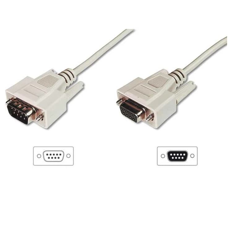 Image of FDL 2M DB9 STRIAGHT THROUGH SERIAL CABLE - PLUG TO SOCKET