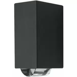 Image of Loops - Outdoor Twin Wall Light 2 Way or DIrectional Light Graphite LED 60W Outside