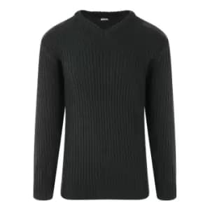 Image of PRO RTX Mens Pro Acrylic Security V Neck Sweater (XL) (Black)