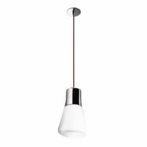 Image of Drop pendant light, chrome and glass