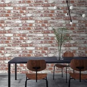 Image of Fresco Red House Brick Wallpaper