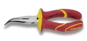 Image of Beta Tools 1168MQ VDE 1000V Insulated Long Bent Needle Nose Pliers 160mm