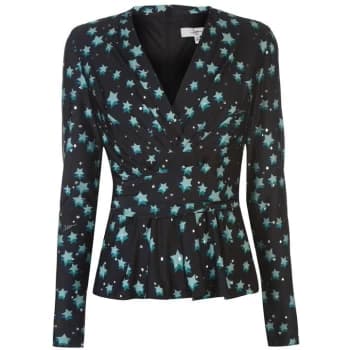 Image of ISSA ISSA Kate Foil Star Blouse - Multi-coloured