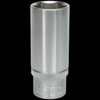 Image of Sealey 1/2" Drive Deep Hexagon WallDrive Socket Metric 1/2" 24mm