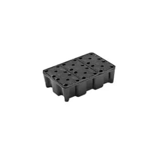 Image of CEMO PE small container pallet tray, 25 l sump capacity, with grate
