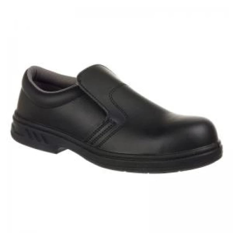 Image of Portwest Steelite Slip On S2 Safety Shoes FW81BKR40 Colour: Black