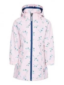 Image of Trespass Girls Frejja Printed Jacket - Pink, Size 7-8 Years, Women
