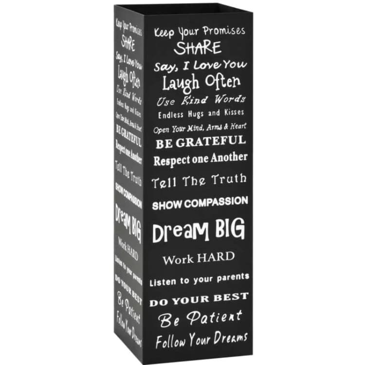 Image of VIDAXL Umbrella Stand Text Steel Black Vidaxl 8718475613046