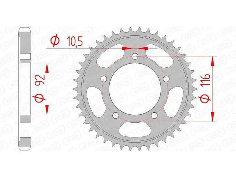 Image of AFAM Steel Standard Rear Sprocket 16900530