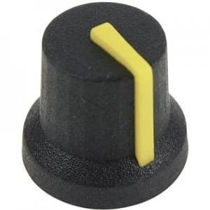 Image of Cliff CL170850BR Knob K87Mbr Black Yellow 6mm D