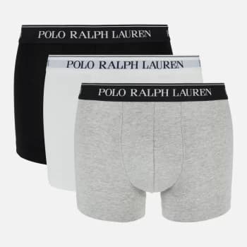 Image of Polo Ralph Lauren Mens 3 Pack Trunk Boxers - White/Polo Black/Andover Heather - XL