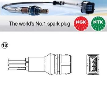 Image of 1x NGK NTK Oxygen O2 Lambda Sensor OZA445-E3 OZA445E3 (1860)
