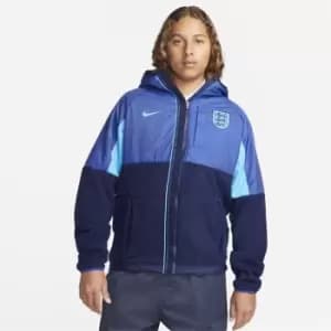 Image of Nike England AWF Mens Winterized Full-Zip Football Jacket - Blue