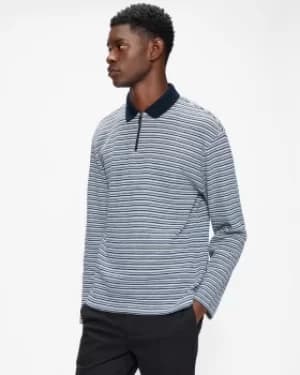 Image of Ted Baker Ls Textured Polo Shirt