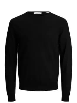 Image of JACK & JONES Merino Wool Knitted Pullover Men Black