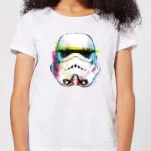 Image of Star Wars Stormtrooper Paintbrush Womens T-Shirt - White - 3XL