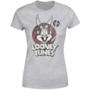 Image of Looney Tunes Bugs Bunny Circle Logo Womens T-Shirt - Grey - 3XL