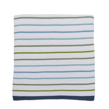 Image of Joules Springtime Knit Cotton Throw - Multi