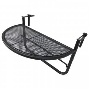 Image of Outsunny Hanging Rail Table, 60Lx45Wx50H cm-Black