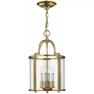 Image of Loops - 4 Bulb Ceiling Pendant Light Fitting Highly Polished Brass LED E14 60W