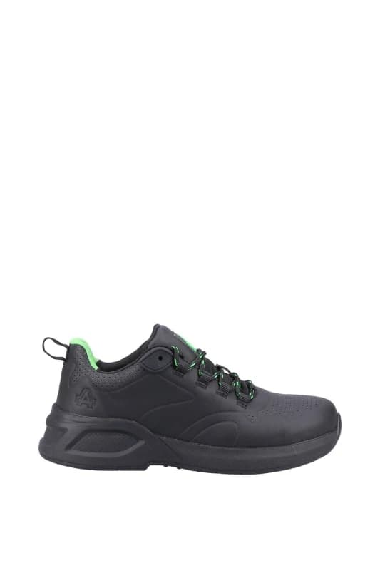 Image of Amblers Safety Womens 612 Leather Steel Toe Safety Trainers UK Size 3 (EU 36) Black AMB363-BLACK-3