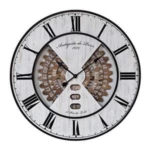 Image of Hometime Metal & Wood Effect Wall Clock 80cm