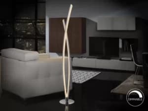 Image of Linur Integrated LED Floor Lamp Chrome
