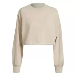 Image of adidas Sportswear Studio Lounge Summer Crew Sweats - Botanic Beige Mel