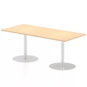 Image of Italia Poseur Table Rectangle 1800800 Top 725 High Maple