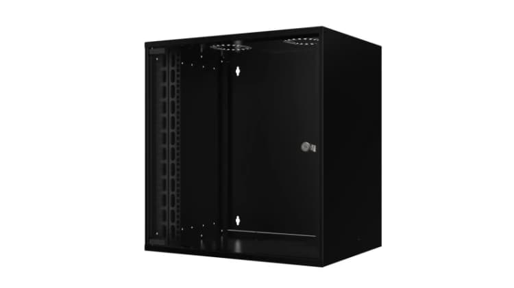 Image of Lanview RUM12U40MNBL rack cabinet 12U Wall mounted rack Black
